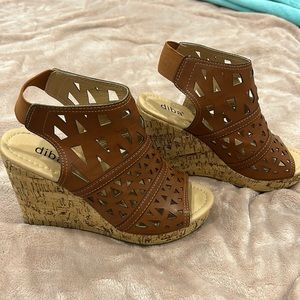 Diba brown wedges, size 7
